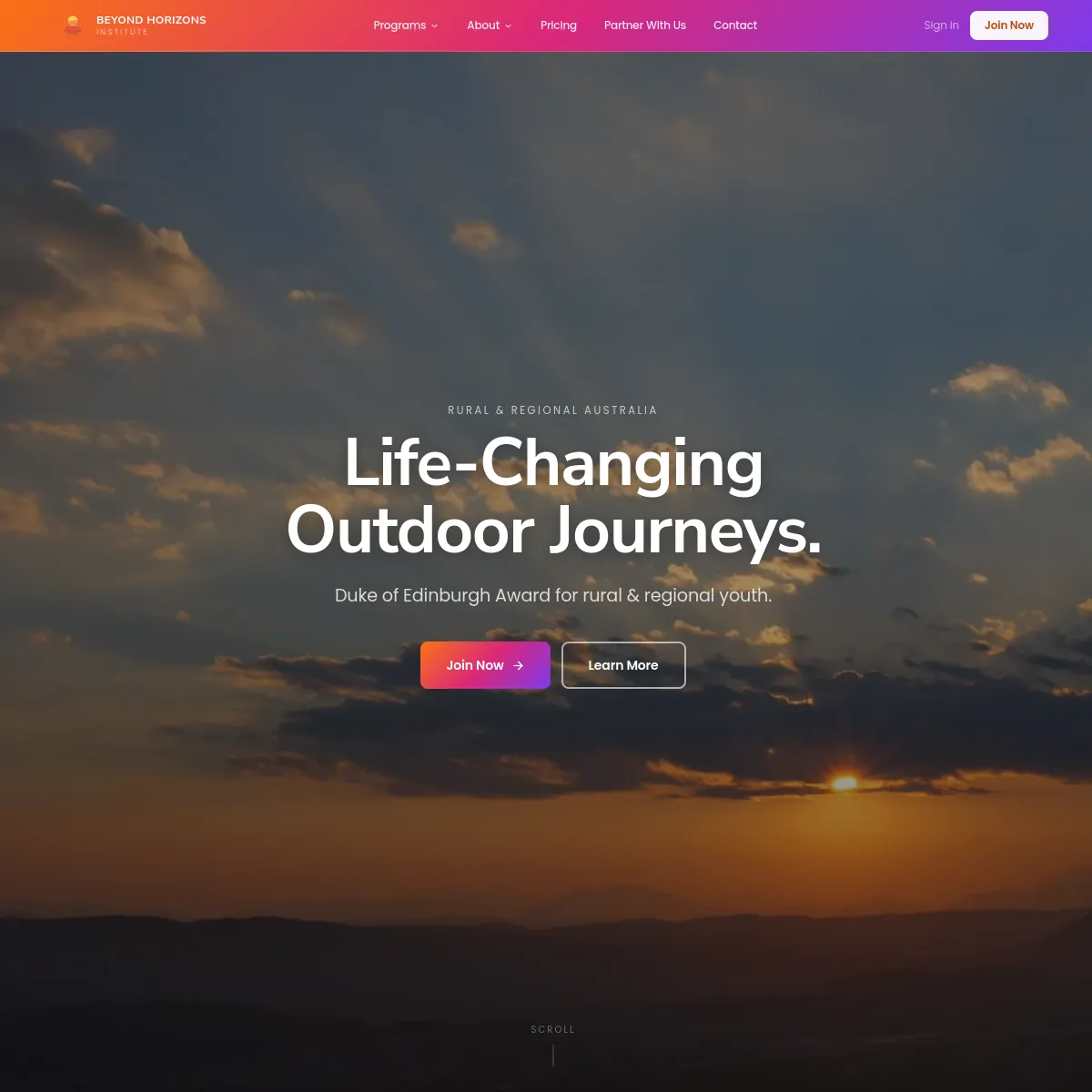 Beyond Horizons Institute website